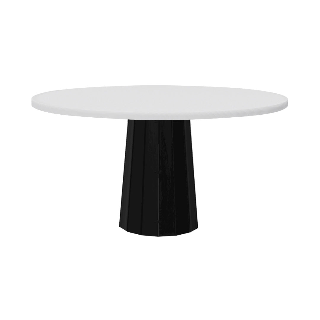 Container Round Table: Large + Bodhi Cover + Traffic White + Black