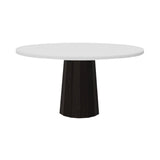 Container Round Table: Large + Bodhi Cover + Traffic White + Wenge