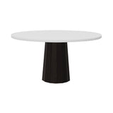 Container Round Table: Large + Bodhi Cover + Traffic White + Wenge