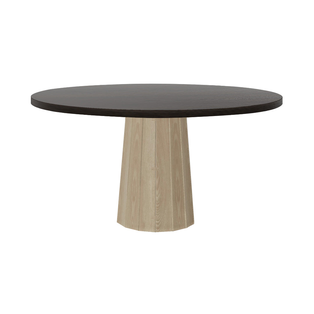Container Round Table: Large + Bodhi Cover + Wenge Stained + White Wash