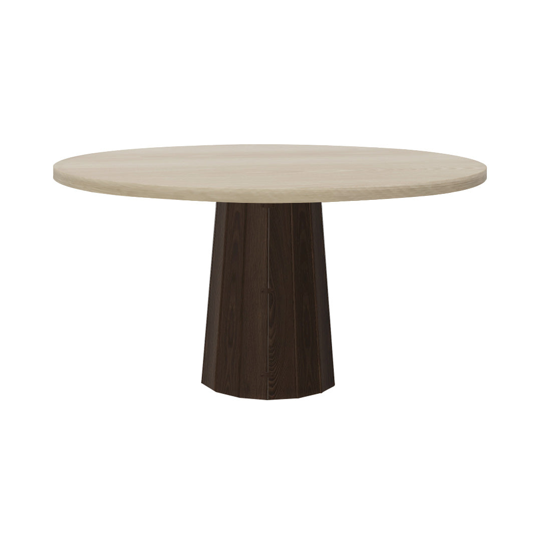 Container Round Table: Large + Bodhi Cover + White Wash Stained + Cinnamon