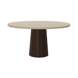 Container Round Table: Large + Bodhi Cover + White Wash Stained + Cinnamon