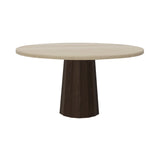 Container Round Table: Large + Bodhi Cover + White Wash Stained + Cinnamon