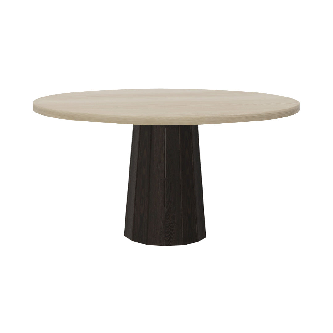 Container Round Table: Large + Bodhi Cover + White Wash Stained + Grey