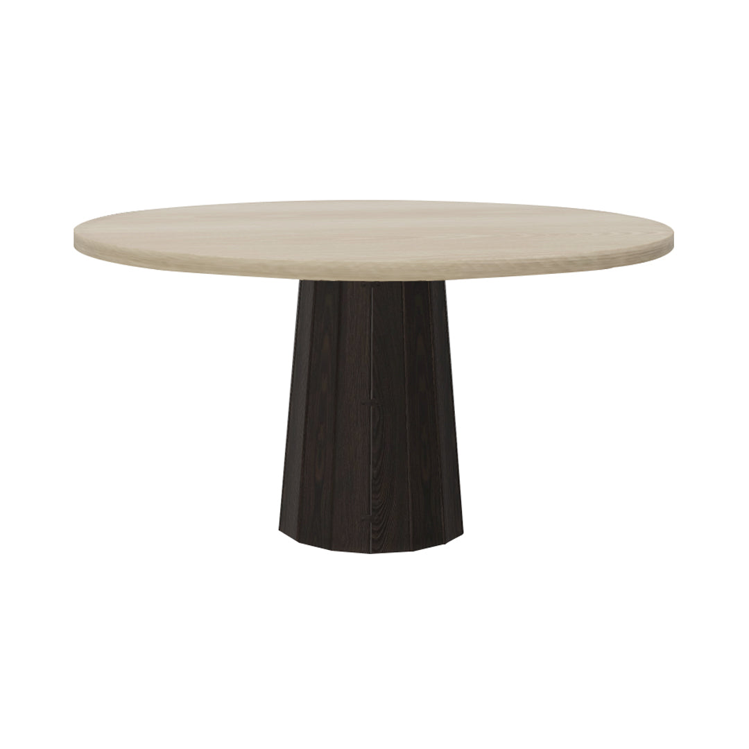 Container Round Table: Large + Bodhi Cover + White Wash Stained + Grey