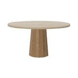 Container Round Table: Large + Bodhi Cover + White Wash Stained  + Natural Oil