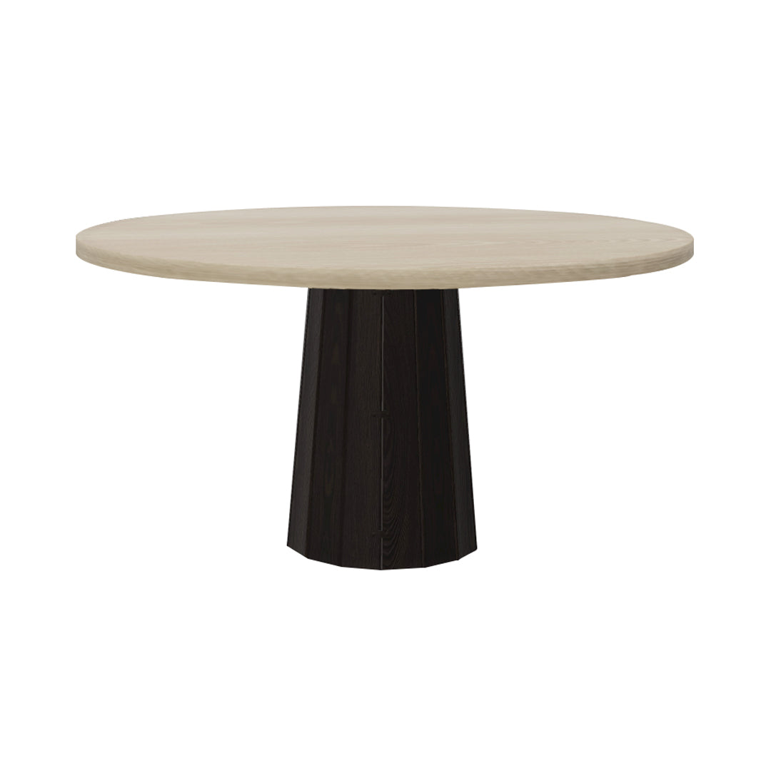 Container Round Table: Large + Bodhi Cover + White Wash Stained + Wenge