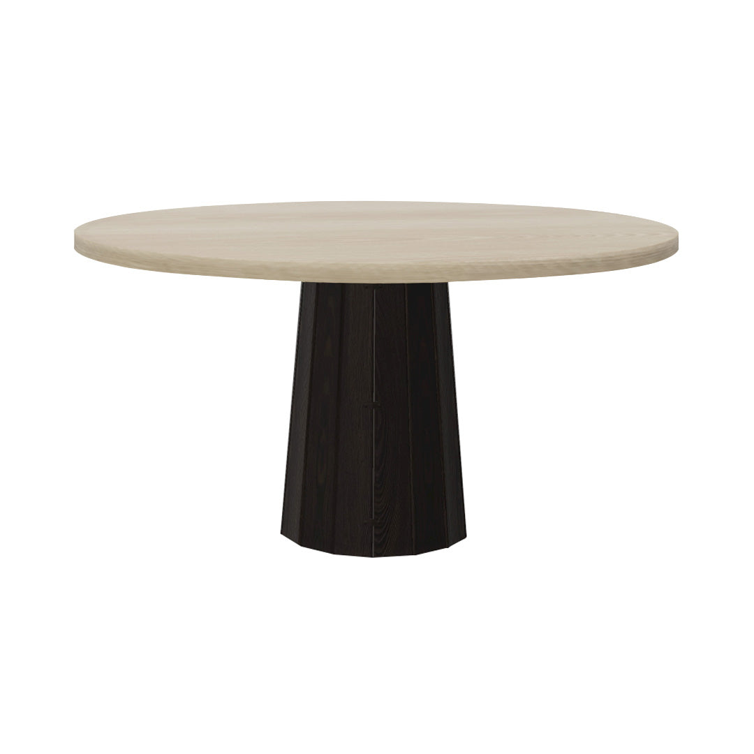 Container Round Table: Large + Bodhi Cover + White Wash Stained + Wenge