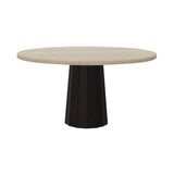 Container Round Table: Large + Bodhi Cover + White Wash Stained + Wenge