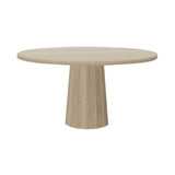 Container Round Table: Large + Bodhi Cover + White Wash Stained + White Wash