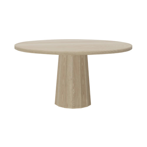 Container Round Table: Large + Bodhi Cover + White Wash Stained + White Wash