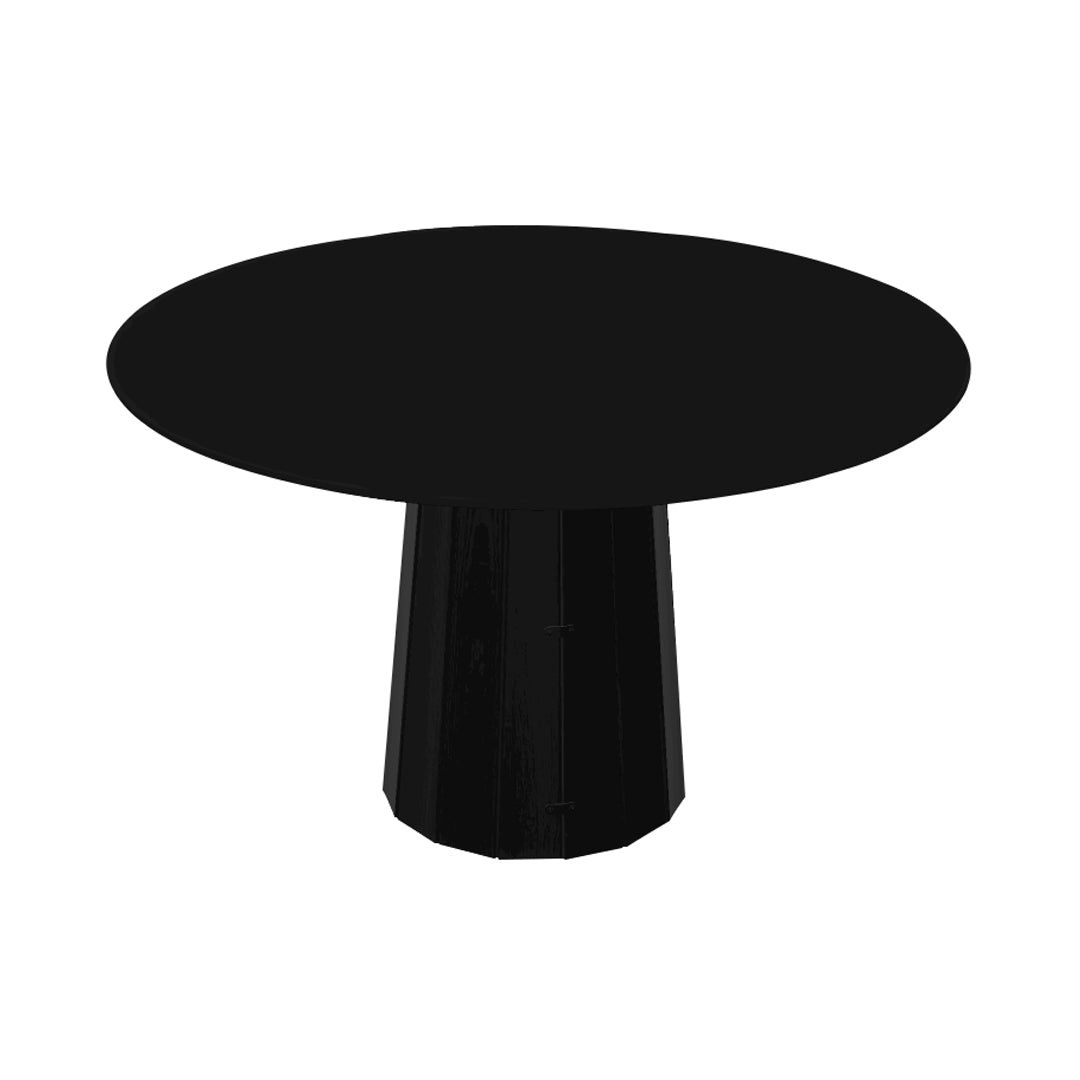 Container HPL Round Table: Medium + Bodhi Cover + Black + Black
