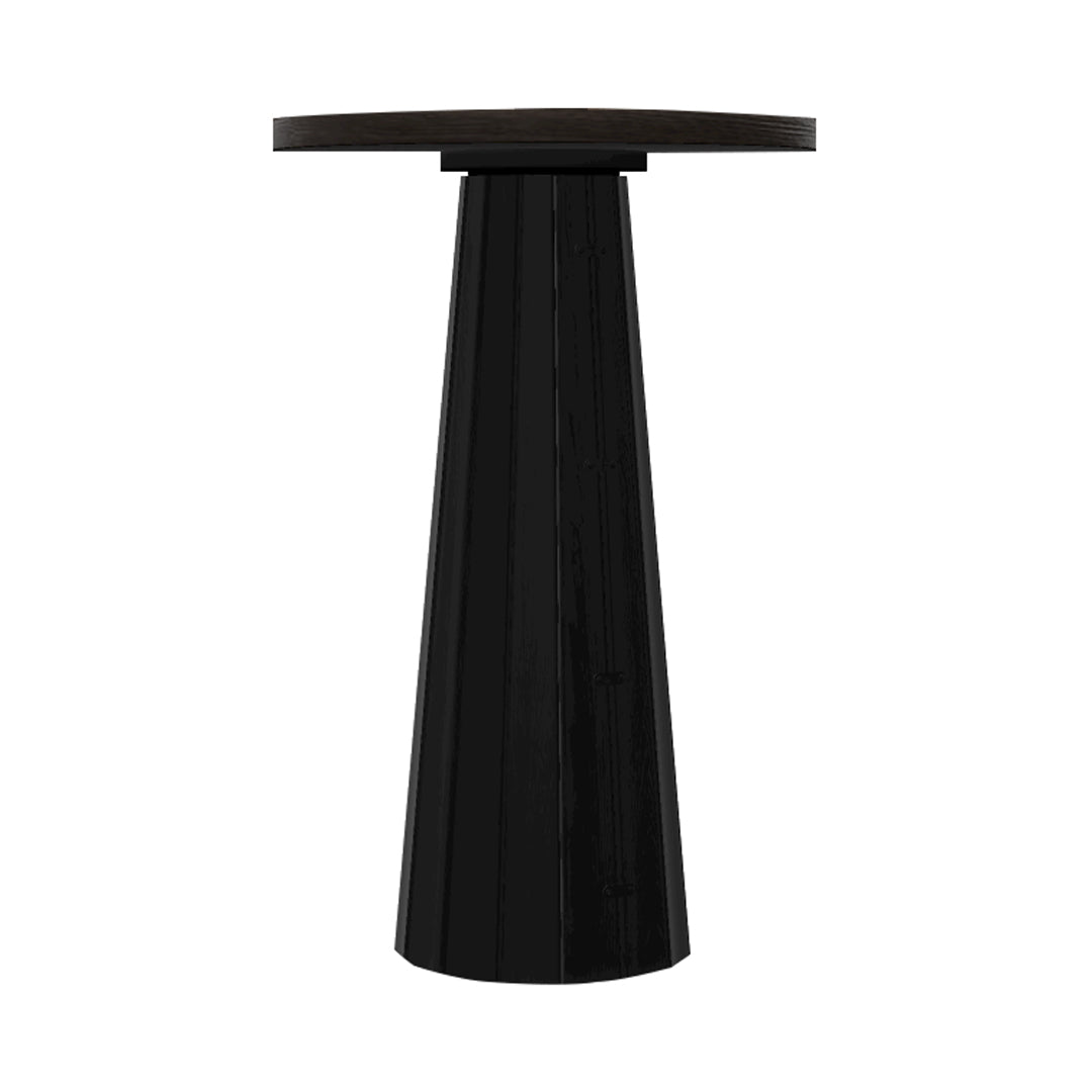 Container Bar Table: Bodhi Cover + Round + Wenge Stained + Black Stained