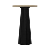 Container Bar Table: Bodhi Cover + Round + White Wash Stained + Black Stained