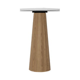 Container Bar Table: Bodhi Cover + Round + Traffic White + Natural Oil