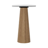 Container Bar Table: Bodhi Cover + Round + Traffic White + Natural Oil