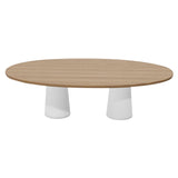 Container Oval Table: Large + Natural Oil + White