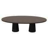 Container Oval Table: Large + Cinnamon Stained + Black