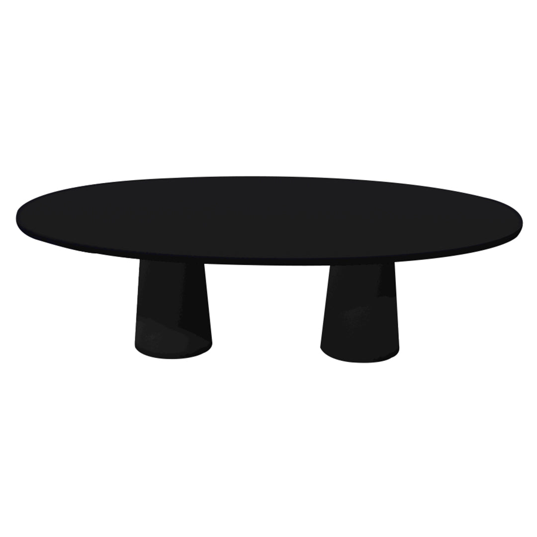 Container Oval Table: Large + Jet Black + Black