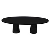 Container Oval Table: Large + Jet Black + Black