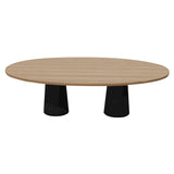Container Oval Table: Large + Natural Oil + Black