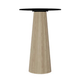 Container HPL Bar Table: Bodhi Cover + Round + Black + White Wash