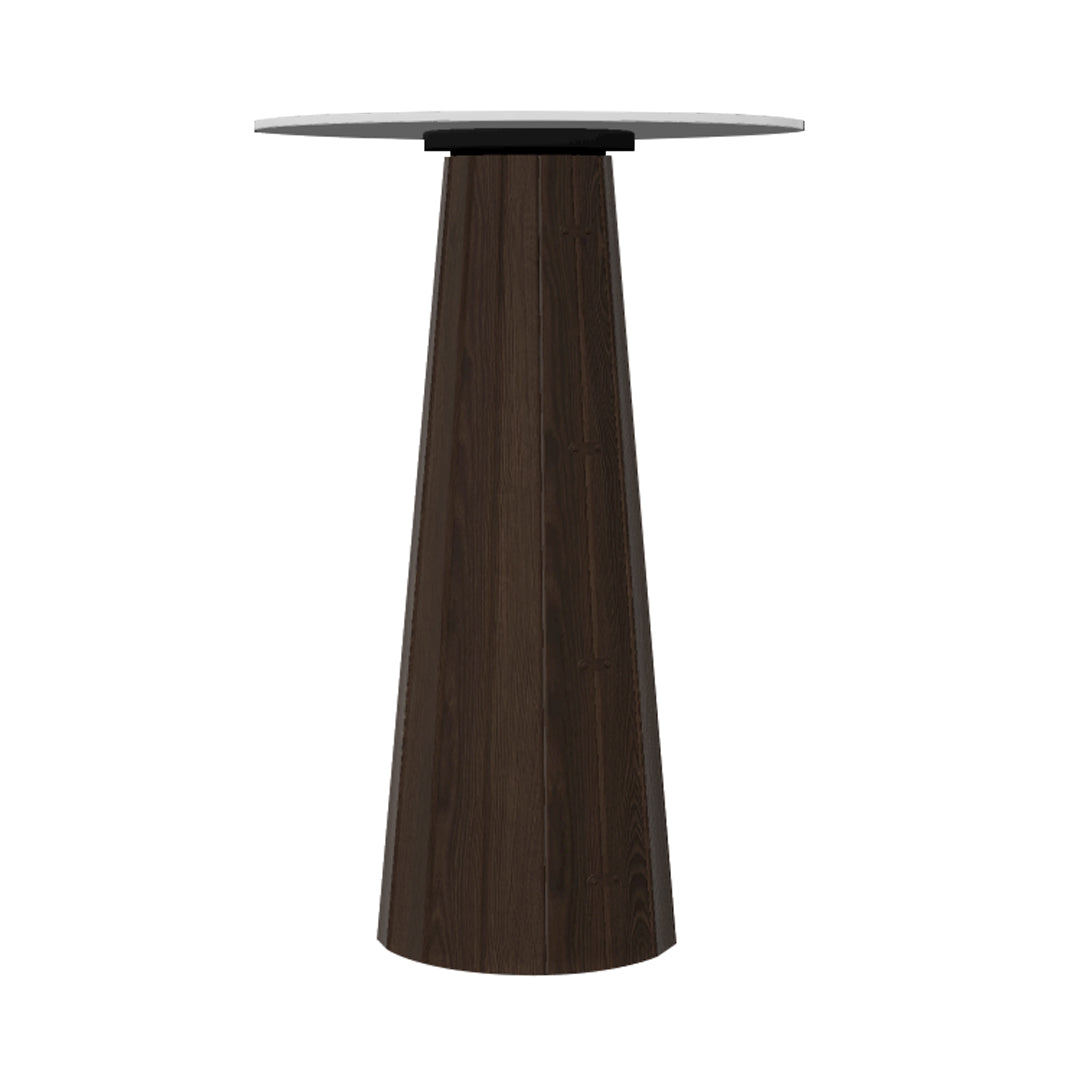 Container HPL Bar Table: Bodhi Cover + Round + White + Cinnamon