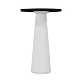 Container Bar Table: Round + Jet Black + White