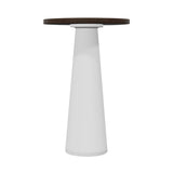 Container Bar Table: Round + Cinnamon + White