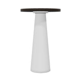 Container Bar Table: Round + Grey + White