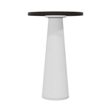 Container Bar Table: Round + Grey + White