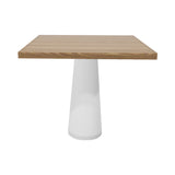 Container Square Table: Large + White Wash Stained + White