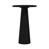 Container Bar Table: Round + Black Stained + Black