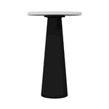 Container Bar Table: Round + Traffic White + Black