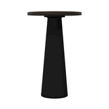 Container Bar Table: Round + Grey + Black
