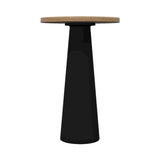 Container Bar Table: Round + Natural Oil + Black
