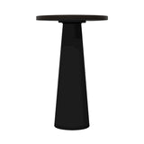 Container Bar Table: Round + Wenge + Black