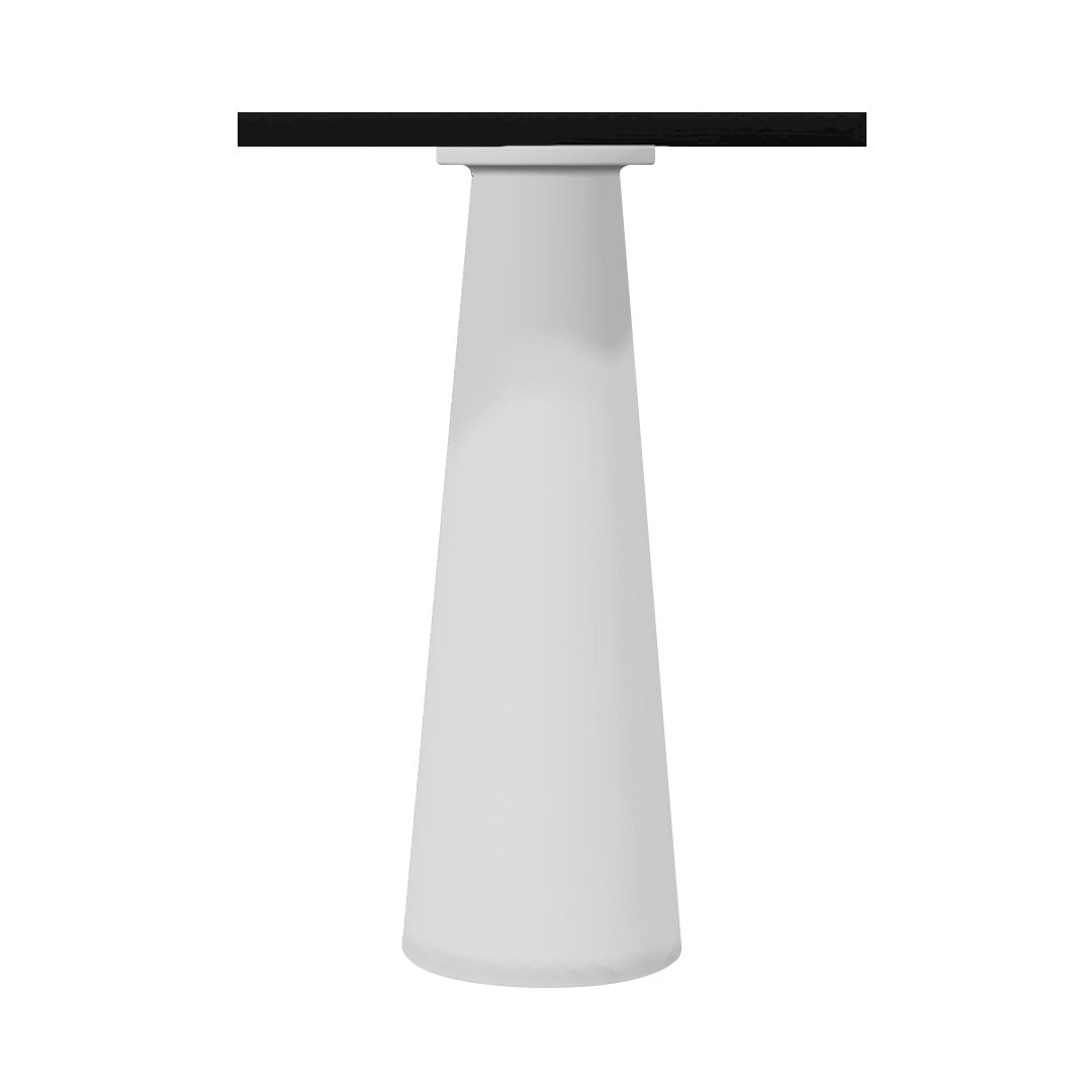 Container Bar Table: Square + Black Stained + White