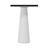 Container Bar Table: Square + Black Stained + White