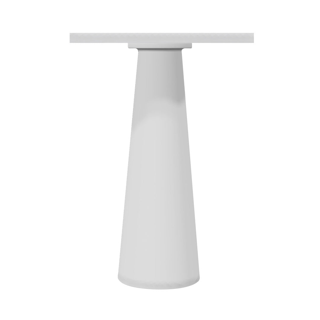 Container Bar Table: Square + Traffic White + White