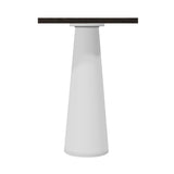 Container Bar Table: Square + Grey Stained + White