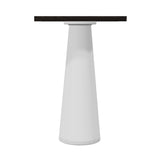 Container Bar Table: Square + Wenge Stained + White
