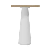Container Bar Table: Square + White Wash + White