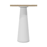 Container Bar Table: Square + White Wash + White