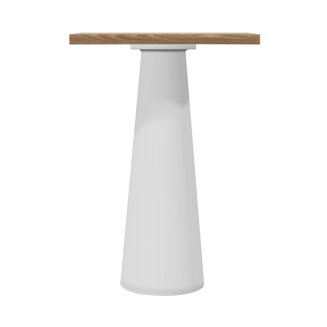 Container Bar Table: Square + Natural Oil + White