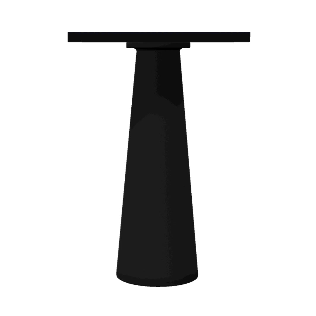 Container Bar Table: Square + Jet Black + Black