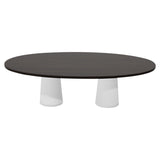 Container Oval Table: Large + Wenge Stained + White