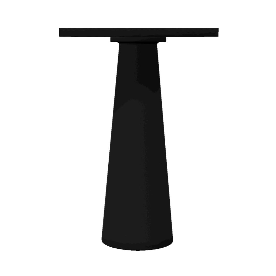 Container Bar Table: Square + Black Stained + Black