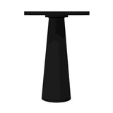 Container Bar Table: Square + Black Stained + Black