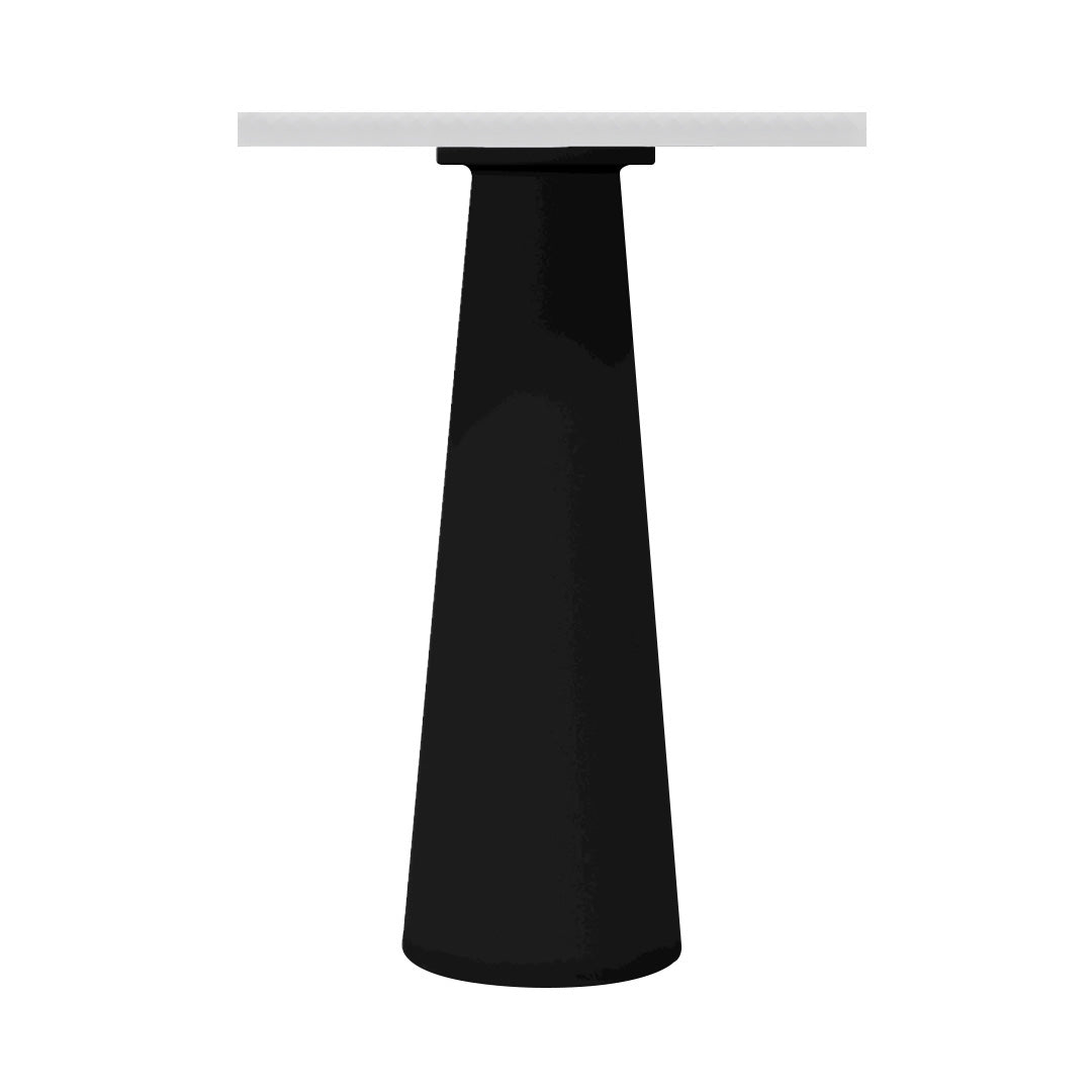 Container Bar Table: Square + Traffic White + Black